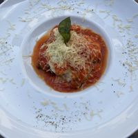 Aubergines from the oven in tomato sauce   at Cavo Bistrot in Cagliari