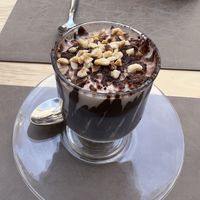 Marocchino with nuts  at Cavo Bistrot in Cagliari