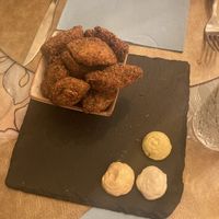 mushroom nuggets with veg mayo  at Cavo Bistrot in Cagliari