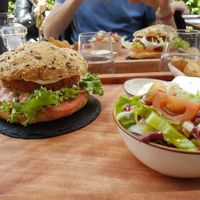 Vegan burger at Cavo Bistrot in Cagliari