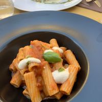 Eggplant tomato pasta at Cavo Bistrot in Cagliari