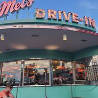 Outside at Universal Studios - Mel's Drive-In in Orlando