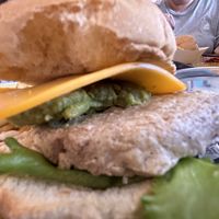 Extreme burger close up  at Universal Studios - Mel's Drive-In in Orlando