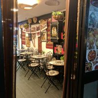 Seating area - with Ethiopian decor  at Injera in Herzliya
