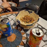 Traditional Ethiopian snack of roasted wheat at Injera in Herzliya