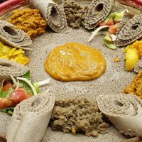 Two persons vegan beinto meal at Injera in Herzliya