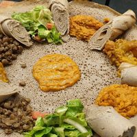 Two persons vegan beinto meal at Injera in Herzliya