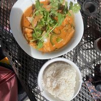 Red curry tofu and ricee  at Taste in Gainesville