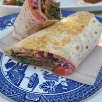 Seitab kebab wrap at Cosmic Kitchen in Plymouth