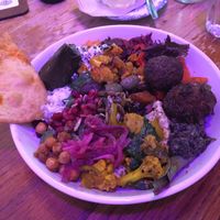 Rainbow Greek bowl   at Cosmic Kitchen in Plymouth