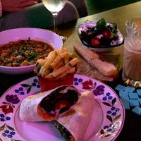 The Bean Stew is hiding in this-but the flavours are outstanding…!!
Seitan wrap beyond expectations - not just a wrap a fuelled with flavour and texture. at Cosmic Kitchen in Plymouth