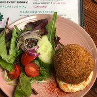 Scotch egg before we devoured it! at Cosmic Kitchen in Plymouth