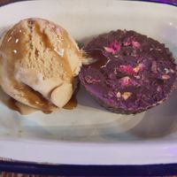 Peanut butter cup with caramel ice cream 😋 at Cosmic Kitchen in Plymouth