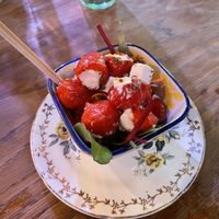 Feta stuffed peppers special  at Cosmic Kitchen in Plymouth