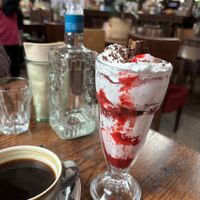 A berry Sundae   at Cosmic Kitchen in Plymouth