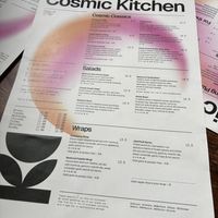 Menu  at Cosmic Kitchen in Plymouth