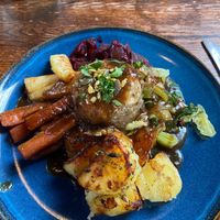 Sunday roast  at Cosmic Kitchen in Plymouth