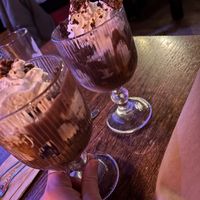 Ice cream and brownie sundaes  at Cosmic Kitchen in Plymouth