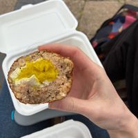 Vegan scotch egg at Cosmic Kitchen in Plymouth
