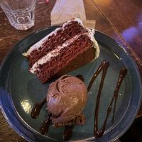 Red velvet cake !  at Cosmic Kitchen in Plymouth