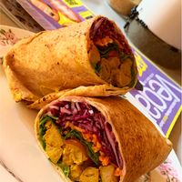 Curry wrap  at Cosmic Kitchen in Plymouth