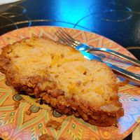 Crumble de manzana vegano at La Tetera in Terrassa
