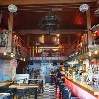 Interior of the restaurant at Pantarei in Aegina
