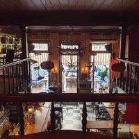 Interior of the restaurant at Pantarei in Aegina