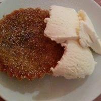 blackberry-pistachio pie with soy ice cream at Ginger Vegetarian Cafe in Halifax