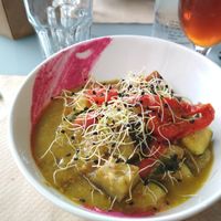 Verduritas al curry at Mandrágora  in Getxo