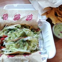 Vegan tacos, nachos and guacamole at Taco Rico in Geneva