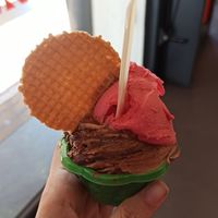 Cremino veg e lampone at Gelato Pazzo in Aosta