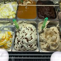 The chocolate and the one below (on the right) are vegan  at Gelato Pazzo in Aosta