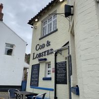External view of pub at The Cod and Lobster in Staithes