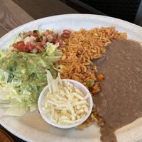 Typical side dish for fajitas but avocado guacamole was not fresh   at Fiesta Grande in Mount Dora