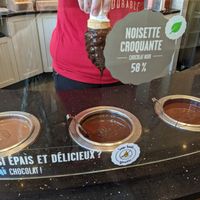 Dipping my Petit cone at Chocolats Favoris in Montreal