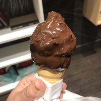 Vegan vanilla dipped in crunchy hazelnut chocolate  at Chocolats Favoris in Montreal