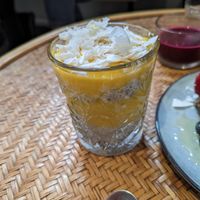 Mango chia pudding 🤤 at Roots Helsinki in Helsinki
