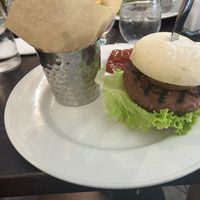 The vegan burger- make sure to specify vegan!  at Hard Rock Cafe in Venice