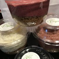 Morello Cherry, pińa colada & chocolate & raspberry cheesecake pots  at Simply Cheesecake in Gateshead