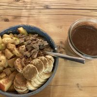 Powerkater and chai chocolate   at Haferkater - Hbf Dresden in Dresden