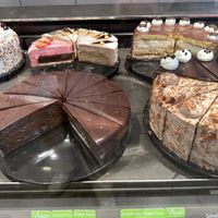 Choice of two vegan cakes; hazelnut or strawberry 🍓   at Cafè Konditorei Confiserie Pöhl in Merano