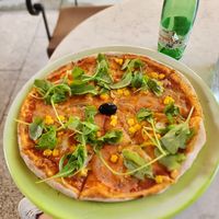 Vegan pizza at Rica in Rijeka