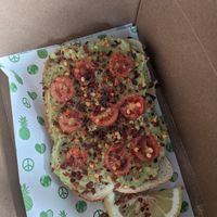 Spicy avocado toast at Bona Fide Juicery in Appleton