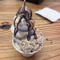 Sesame + black sesame swirl sundae   at Seed + Mill in New York City