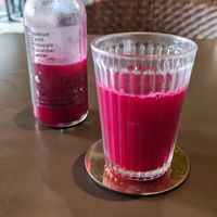 Beetroot, carrot, pineapple, cucumber and lemon juice. at Vistro in Bangkok