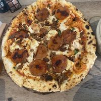 Meat pizza  at Vistro in Bangkok