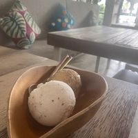 Mint choc chip and peanut butter ice cream  at Vistro in Bangkok