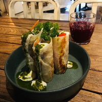 Habibi "chicken" wraps - so tasty! at Vistro in Bangkok