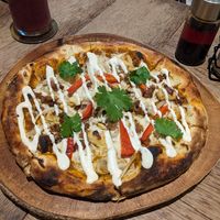 Masala pizza at Vistro in Bangkok
